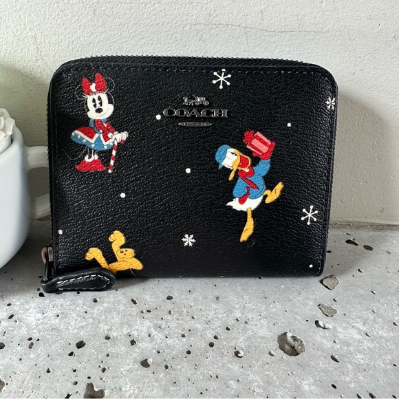 Coach Bags Nwt Disney X Coach Small Zip Around Wallet With Holiday